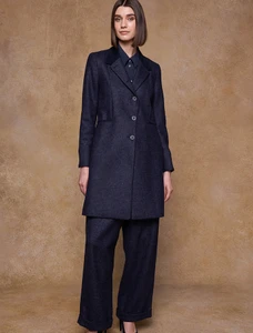 Isabella Tweed Coat - Imperial Blue