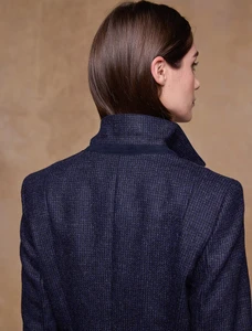 Isabella Tweed Coat - Imperial Blue