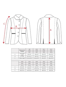Sasha Tweed Blazer Size Guide