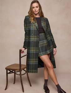 Barbara Tweed Skirt - Emerald Check