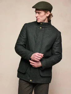Seamus Tweed  Jacket - Green Herringbone
