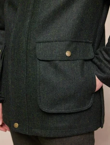 Seamus Tweed  Jacket - Green Herringbone