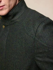 Seamus Tweed  Jacket - Green Herringbone