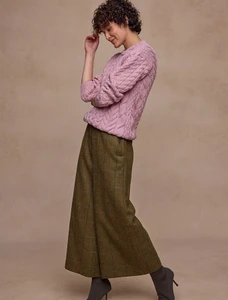 Enya Tweed Culottes - Woodland Check