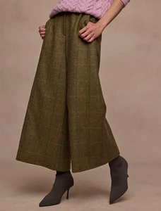 Enya Tweed Culottes - Woodland Check