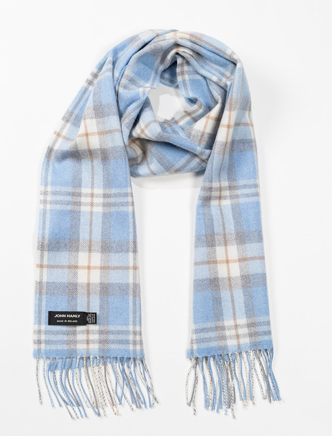 Merino Luxury Wool Scarf -  Light Blue Grey