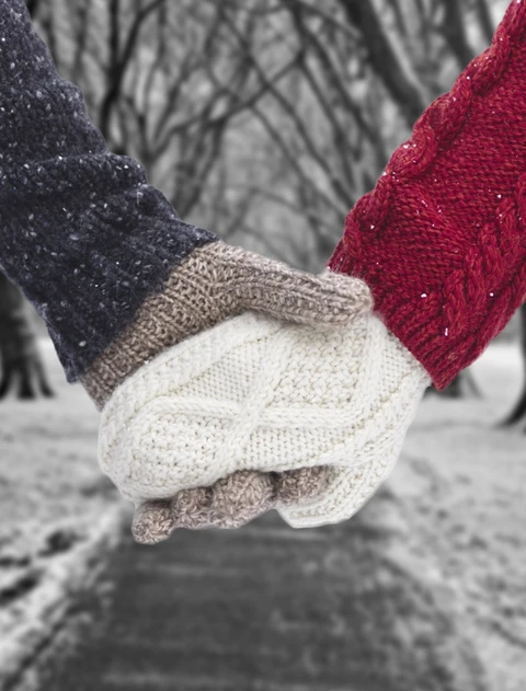 Adult Aran Mittens - Natural White