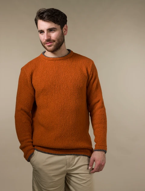 Roundstone Cashmere Crew Neck Sweater  - Terracotta