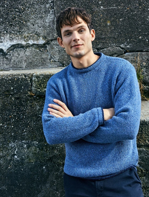 Roundstone Cashmere Crew Neck Sweater - Blue Ocean