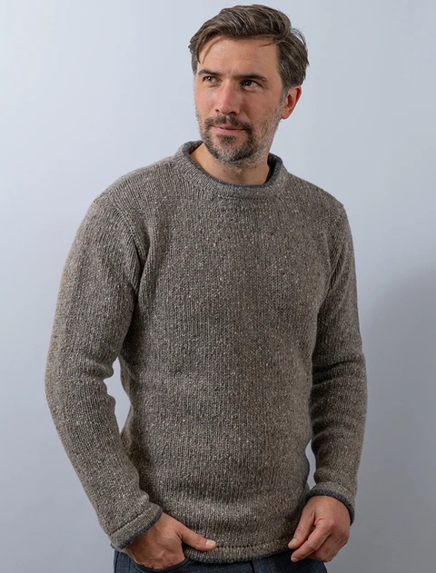 Roundstone Cashmere Crew Neck Sweater  - Rocky Road