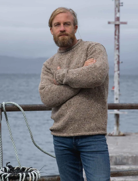 Raheen Roll Neck Sweater - Fisherman Sweater - type: Hero, Primary