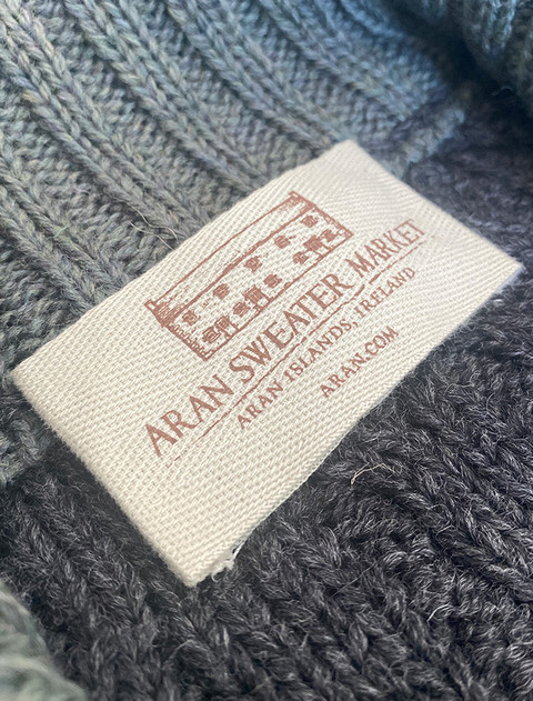 Aran Sweater Market Label - Charcoal