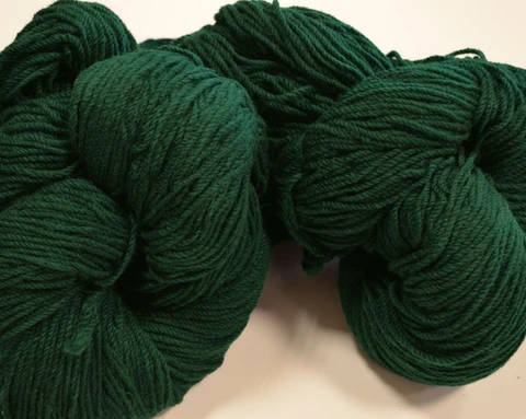 Aran Wool Knitting Hanks - Bottle Green