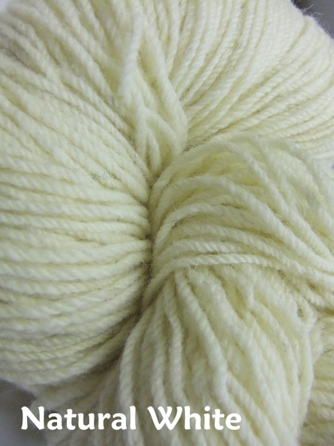 Aran Wool Knitting Hanks - Natural White