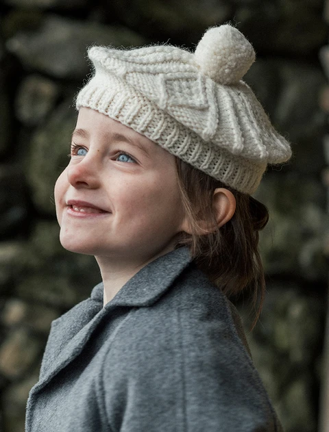 Children's Beret - White