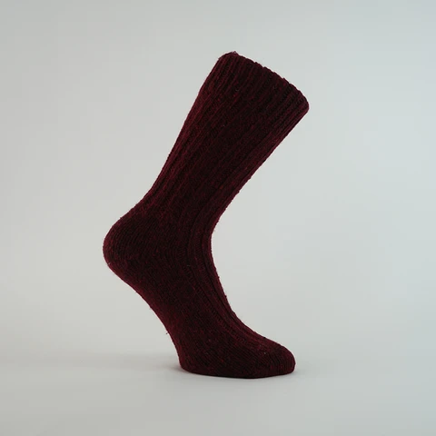 Wool Socks - Burgundy