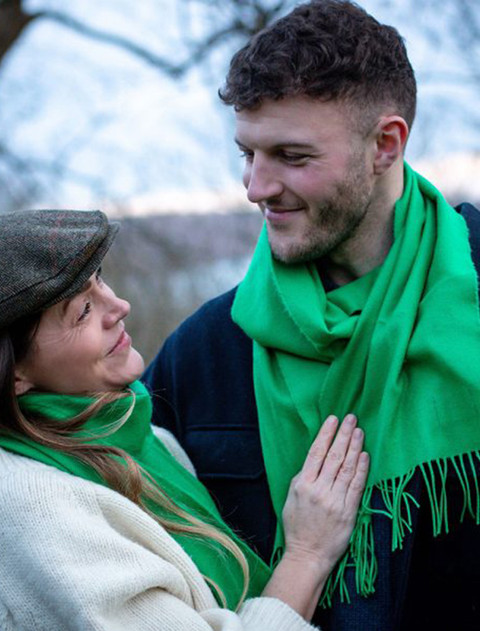 Fine Merino Scarf - Kelly Green