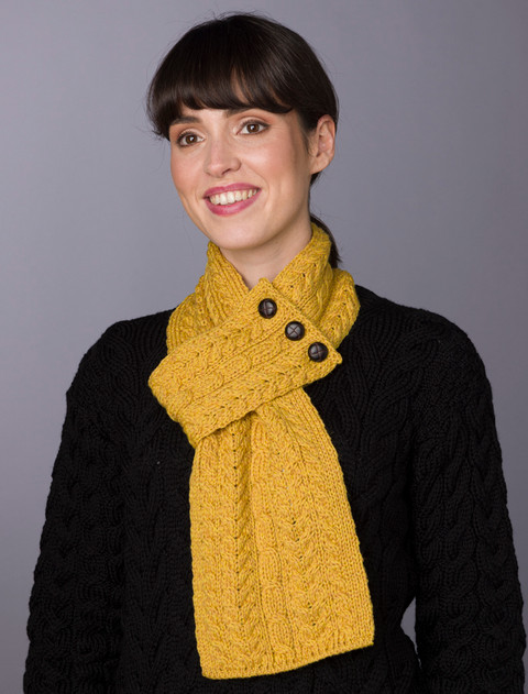 Aran Loop Scarf - Sunflower Yellow