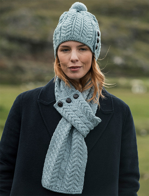 Aran Loop Scarf - Misty marl