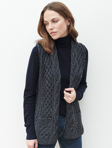 Cable Aran Waistcoat - Derby