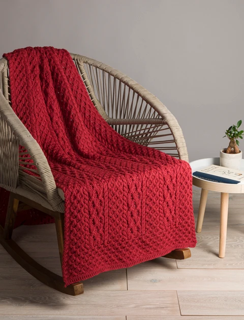 Wool Cashmere Aran Throw - Brambleberry