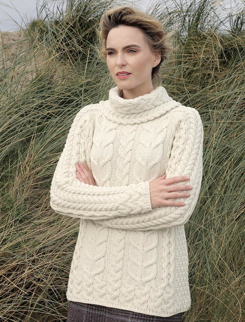 Super Soft Cowl Neck Aran - Classic Aran