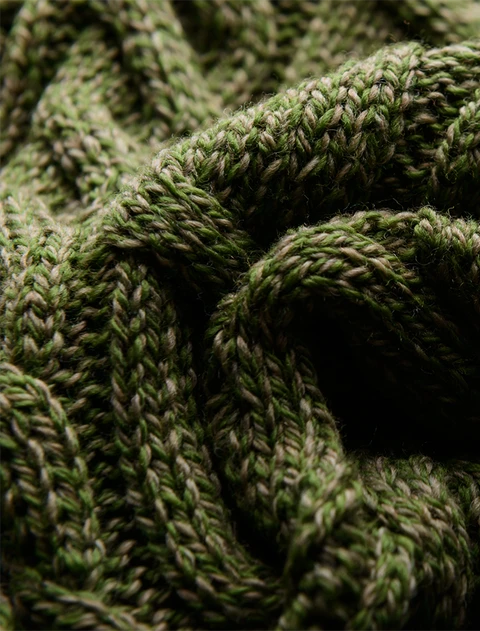 Super Soft Aran Throw - Meadow Green