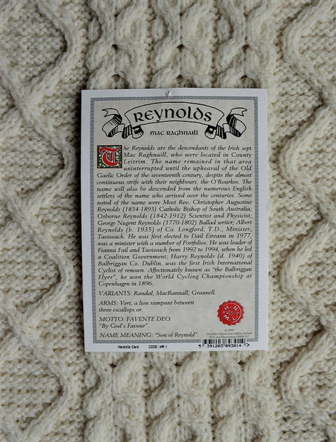 Reynolds Clan Aran Throw