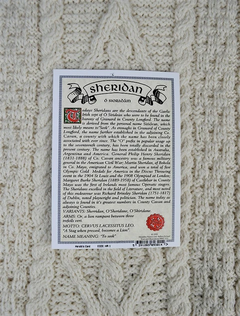 Sheridan Clan Aran Throw