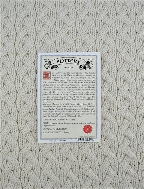 Slattery Clan Aran Throw