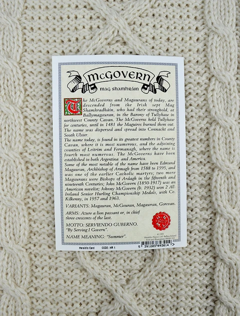 Mc Govern Clan Aran Throw