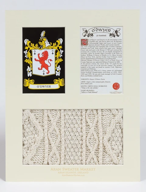 O'Dwyer Clan Aran & History Display