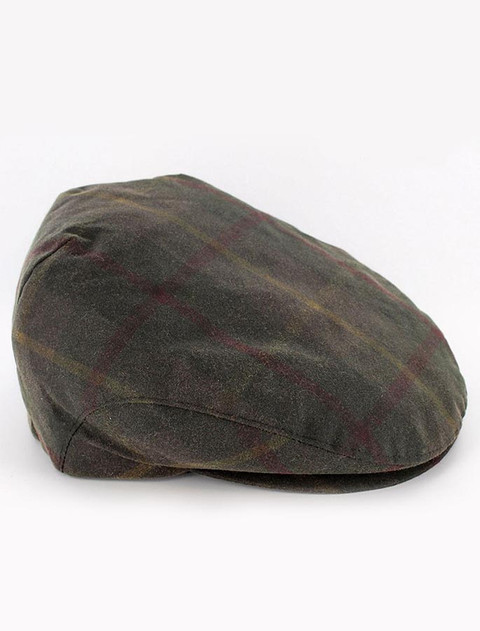 Trinity Wax Flat Cap - Tartan