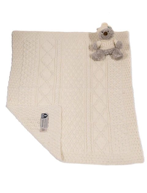 Kennedy Clan Aran Baby Blanket 