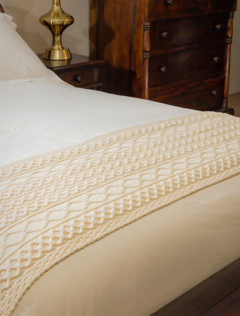 O'Brien Clan Aran Bed Runner