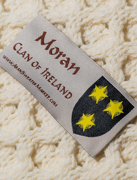 Moran Clan Aran Bed Runner - Label