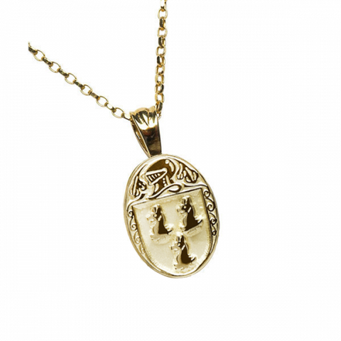 Ryan Clan Official Oval Pendant 10K Gold
