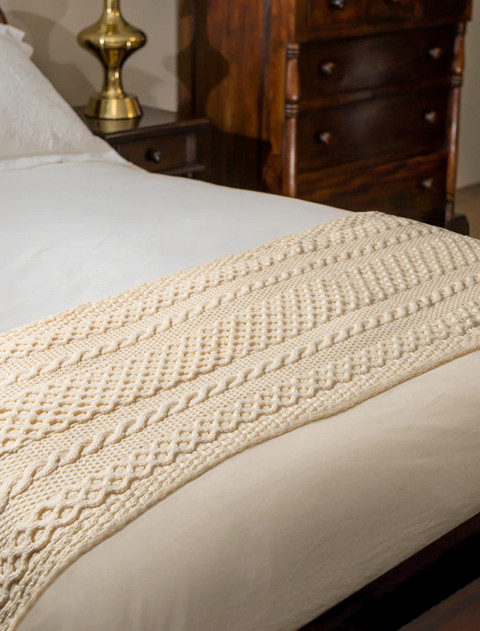 O'Connell Clan Aran Bed Runner