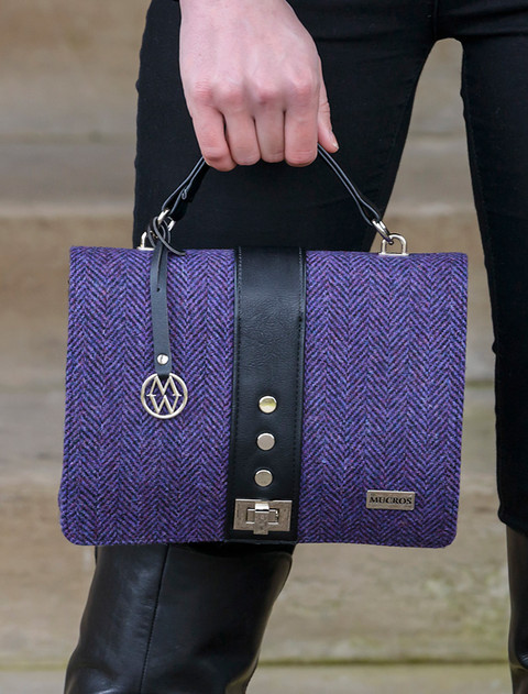 Fiona Tweed Bag - Dark Purple