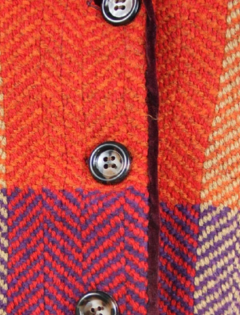 Emma Tweed Herringbone Coat - Donegal Red