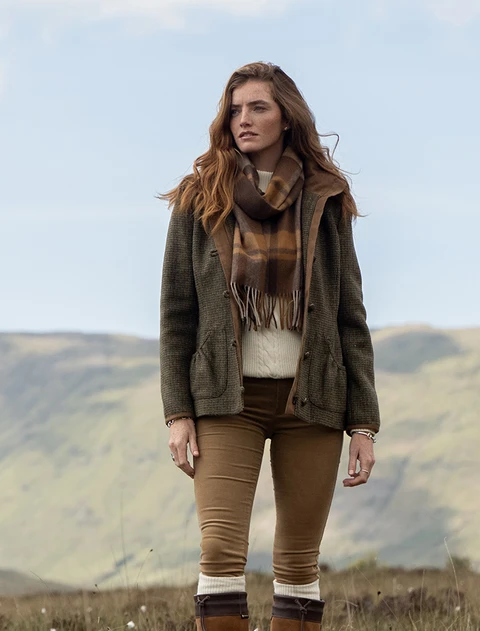 Bracken Ladies Tweed Jacket - Heath