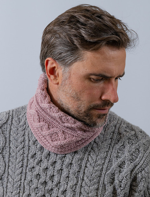 Extra Soft Aran Snood - Winter Rose
