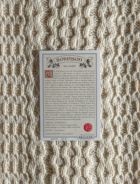 Robinson Clan Aran Throw