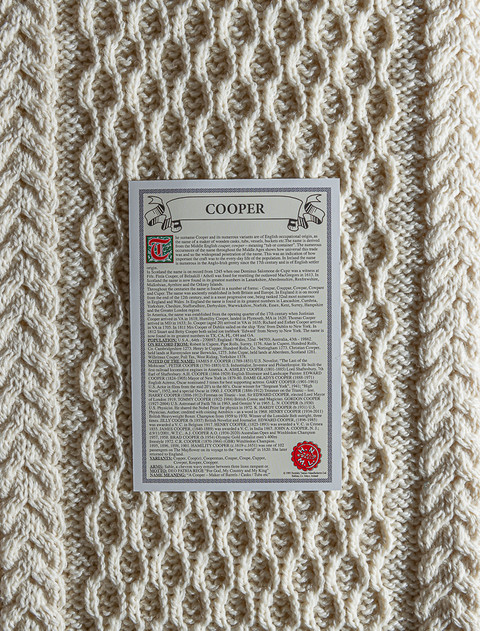 Cooper Clan Aran Throw