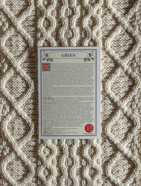 Green Clan Aran Throw