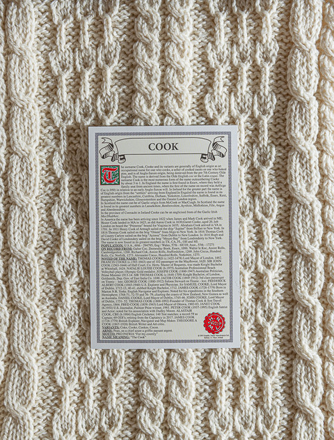 Cook Clan Aran Throw