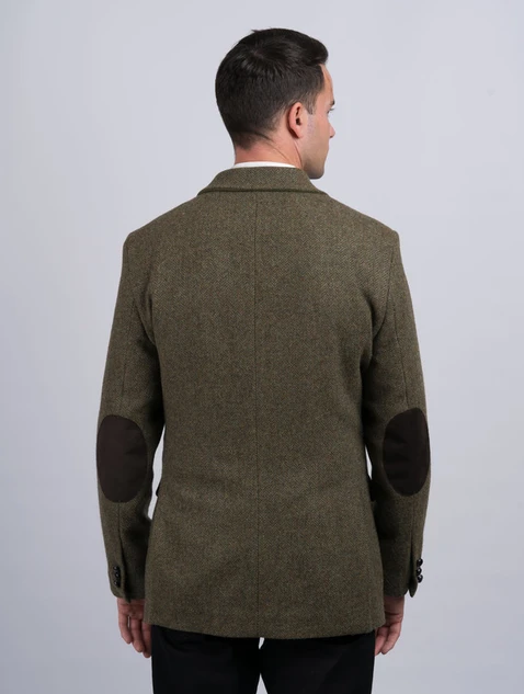 Ryan Moss Green Classic Fit Irish Tweed Jacket