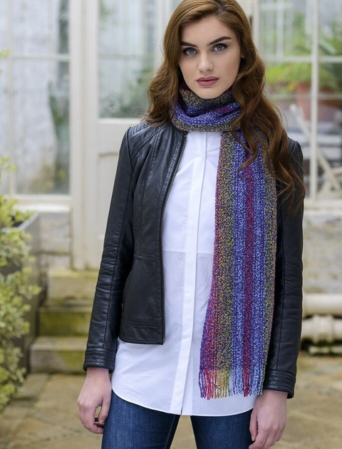 Wool Cashmere Skellig Scarf - Multi-Vernal