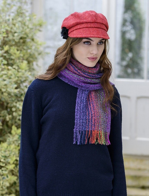 Wool Cashmere Skellig Scarf - Purple Heather