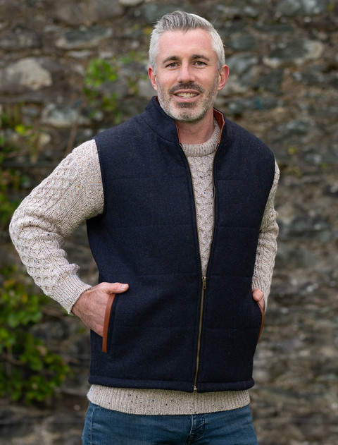 Men's Tweed Body Warmer | Aran Sweater Market